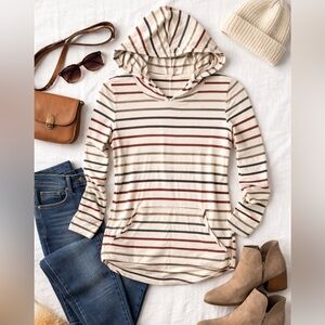 Market & Spruce Striped Hooded Pullover - XXL